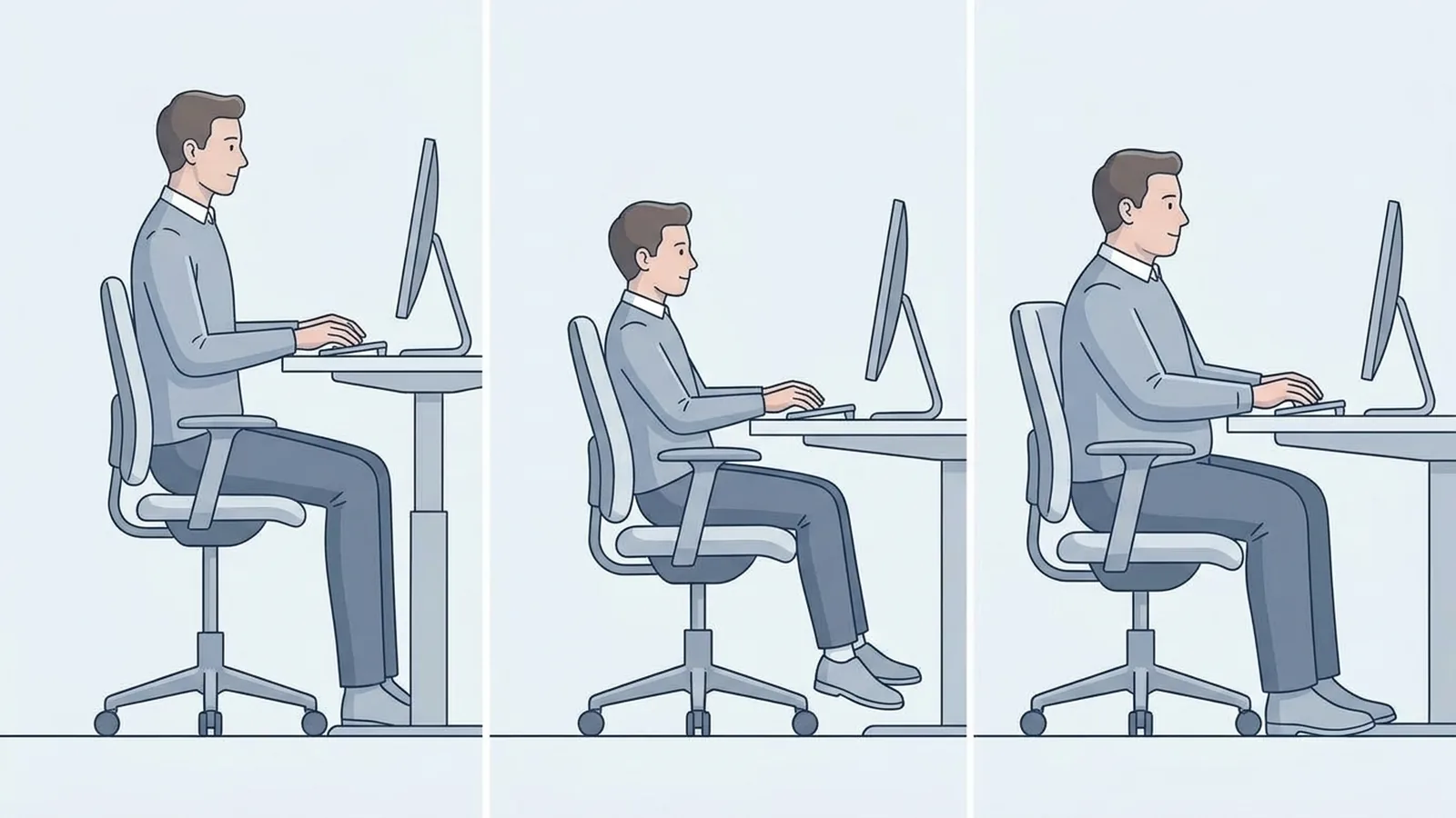 Chair dimensions such as seat height, seat depth, and seat width need to match the user's body rather than simply the chair's overall size.